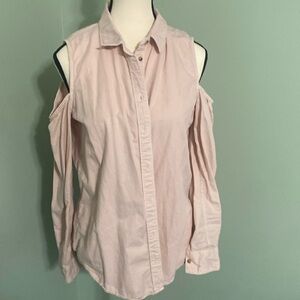 Cold shoulder button down by Garage